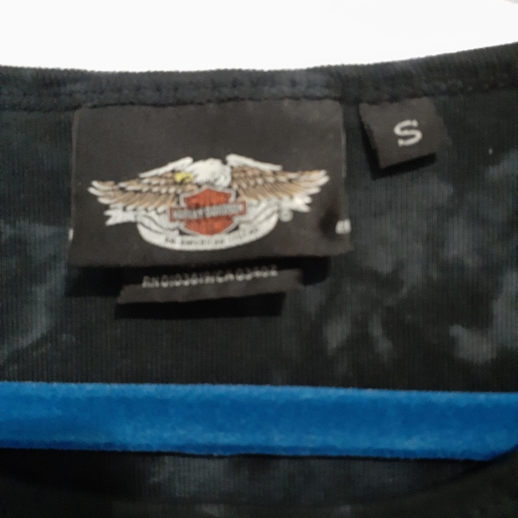 SOLD Harley Davidson Tie Dye Skull Top - Picture 4 of 7